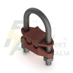 Pipe and fence earthing clamp up to 60mm OD